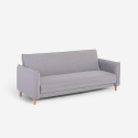 3-Sitzer Schlafsofa verstellbar Clic-Clac aus beigem Stoff Gamma Sales