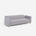 3-Sitzer Schlafsofa verstellbar Clic-Clac aus beigem Stoff Gamma Angebot