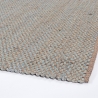 Rechteckiger Wohnzimmerteppich 200x300 aus Jute und Baumwolle in Blau Ruanda Verkauf