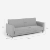 3-Sitzer Schlafsofa verstellbar Clic-Clac aus beigem Stoff Gamma Lagerbestand