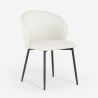 Moderner Esszimmer- und Küchenstuhl aus Designstoff Kadim Auswahl