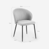 Moderner Esszimmer- und Küchenstuhl aus Designstoff Kadim Kosten