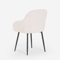 Moderne Chenille-Stuhl mit Armlehnen für Esszimmer und Küche Daiva Verkauf