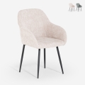 Moderne Chenille-Stuhl mit Armlehnen für Esszimmer und Küche Daiva Aktion