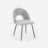 Eleganter gepolsterter Stoffstuhl für Wohnzimmer und Esszimmer Sarwa Modell