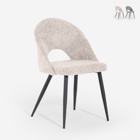 Moderne Stuhl aus Chenille für Küche, Wohn- und Esszimmer Lotur Aktion