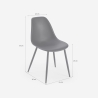Eleganter Stuhl für Küche und Esszimmer aus Polypropylen Lusar Modell