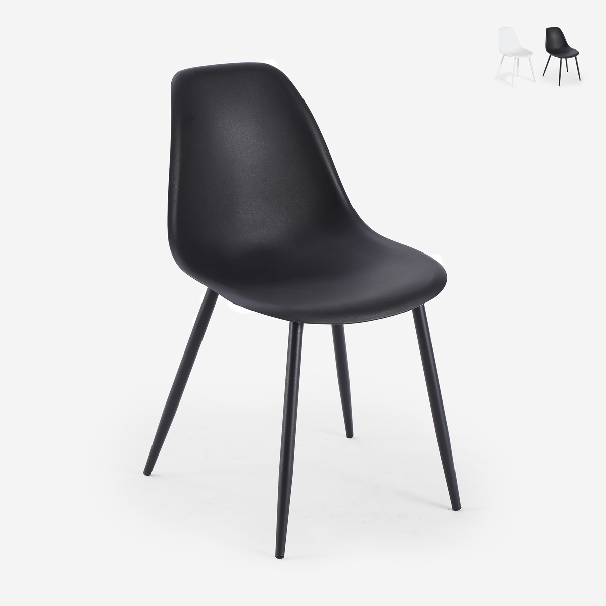 Eleganter Stuhl für Küche und Esszimmer aus Polypropylen Lusar