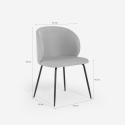 Eleganter gepolsterter Stuhl aus Stoff für Küche und Esszimmer Kasva 