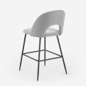 Moderner Bar- und Küchenhocker mit Rückenlehne aus Stoff Tiren Angebot