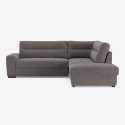 Moderner 3-Sitzer Ecksofa aus Stoff mit rechter Ottomane Rocca Verkauf