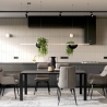 Moderner rechteckiger Wohnzimmerteppich 155x230 cm in Silbergrau Suri Sales