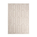 Moderner Teppich 200x290cm für Wohnzimmer Schlafzimmer creme grau Zina Aktion