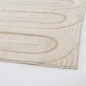 Moderner Teppich 200x290cm für Wohnzimmer Schlafzimmer creme grau Zina Verkauf