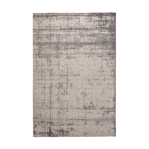 Moderner Wohnzimmerteppich 200x290 cm grau aus Chenille und Polyester Yuno Aktion