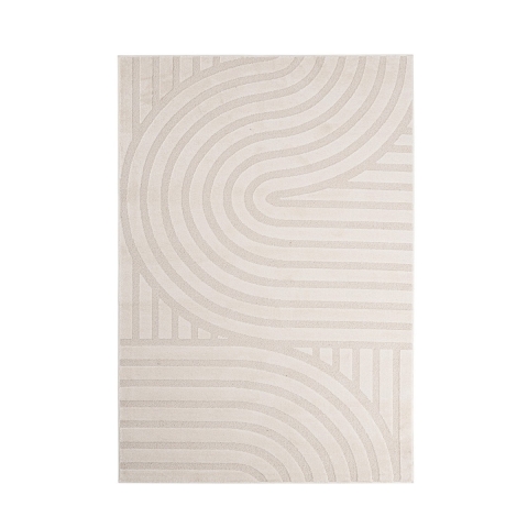 Moderner Teppich für Wohnzimmer & Schlafzimmer 200x290cm creme Zina Aktion
