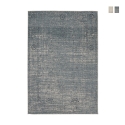 Moderner Teppich für Wohnzimmer 160x230 cm Blau Beige aus Viskose-Wolle Arena Aktion