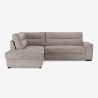 Moderner 3-Sitzer Ecksofa aus Stoff mit linker Ottomane Mello Verkauf