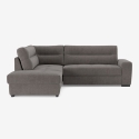 3-Sitzer Schlafsofa aus Stoff mit linker Eckablage Tivra Maße