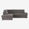 3-Sitzer Schlafsofa aus Stoff mit linker Eckablage Tivra Maße