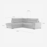 3-Sitzer Schlafsofa aus Stoff mit linker Eckablage Tivra 