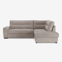 3-Sitzer Schlafsofa mit rechter Récamiere, Stoffbezug, Stauraum Kosta Sales