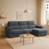 Ausziehbares 3-Sitzer Schlafsofa mit rechter Bettkasten-Chaiselongue Nuro Aktion