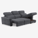 Ausziehbares 3-Sitzer Schlafsofa mit rechter Bettkasten-Chaiselongue Nuro Verkauf