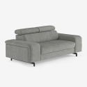 Moderner 2-Sitzer-Sofa aus Chenille mit verstellbarer Kopfstütze Vella Verkauf