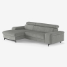 Ecksofa 3-Sitzer mit linker Ottomane und verstellbarer Kopfstütze Liora Angebot