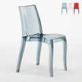 Cristal Light Grand Soleil Design stapelbare Stühle aus transparentem Polycarbonat für Küche und Bar  Aktion