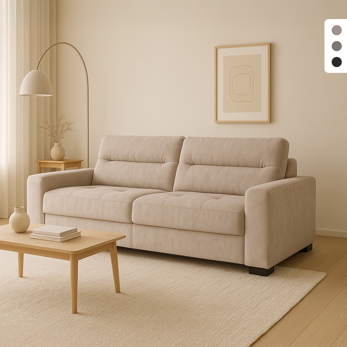 Ausziehbares modernes Schlafsofa 2-Sitzer 274x97cm Rali