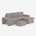 3-Sitzer Schlafsofa mit rechter Ottomane, Stauraum und Pouf Kava Preis