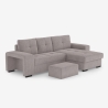 3-Sitzer Schlafsofa mit rechter Ottomane, Stauraum und Pouf Kava Preis