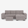 3-Sitzer Schlafsofa mit rechter Ottomane, Stauraum und Pouf Kava Kosten