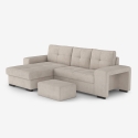 3-Sitzer Schlafsofa mit linker Eckbox und Hocker Saro Auswahl