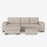 3-Sitzer Schlafsofa mit linker Eckbox und Hocker Saro Lagerbestand
