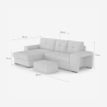 3-Sitzer Schlafsofa mit linker Eckbox und Hocker Saro 