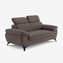 Moderner 2-Sitzer Sofa aus Stoff mit verstellbarer Kopfstütze Savi Verkauf