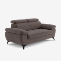 Moderner 2-Sitzer Sofa aus Stoff mit verstellbarer Kopfstütze Savi Modell