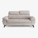 Moderner 3-Sitzer-Design-Sofa mit verstellbarer Kopfstütze Kira Auswahl