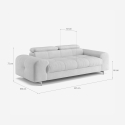 Moderner 3-Sitzer-Designsofa mit verstellbarer Kopfstütze Felon 