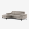 Modernes 3-Sitzer Schlafsofa mit linker Bettkasten-Ottomane Miral Auswahl
