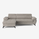 Modernes 3-Sitzer Schlafsofa mit linker Bettkasten-Ottomane Miral Lagerbestand