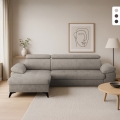 Modernes 3-Sitzer Schlafsofa mit linker Bettkasten-Ottomane Miral Aktion