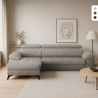 Modernes 3-Sitzer Schlafsofa mit linker Bettkasten-Ottomane Miral Aktion
