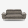 2-Sitzer Sofa mit verstellbarer Rückenlehne und Armlehnen in Sumi-Stoff Maße