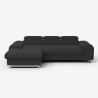 3-Sitzer Sofa mit linker Ottomane und verstellbarer Kopfstütze Tivon Angebot
