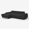 3-Sitzer Sofa mit linker Ottomane und verstellbarer Kopfstütze Tivon Verkauf