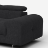 3-Sitzer Sofa mit linker Ottomane und verstellbarer Kopfstütze Tivon Sales